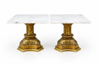 Hollywood Regency Gold Side Table