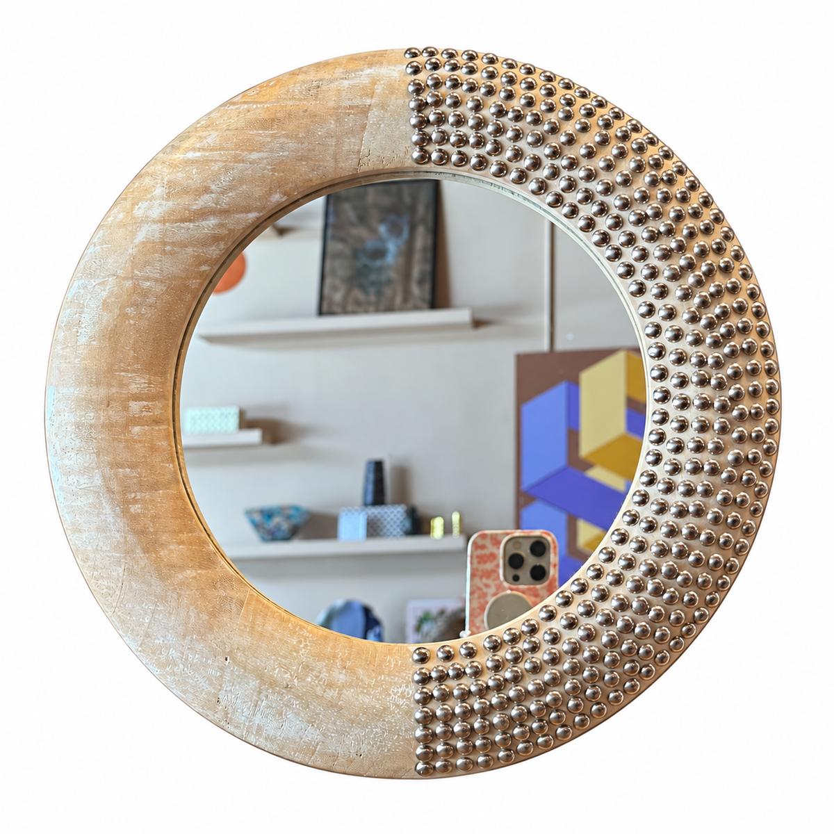 Circle Studded Mirror