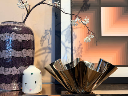 Phoebe P. Grunsfeld June Bud Vase with a sleek, modern design in soft ceramic, perfect for small floral arrangements.