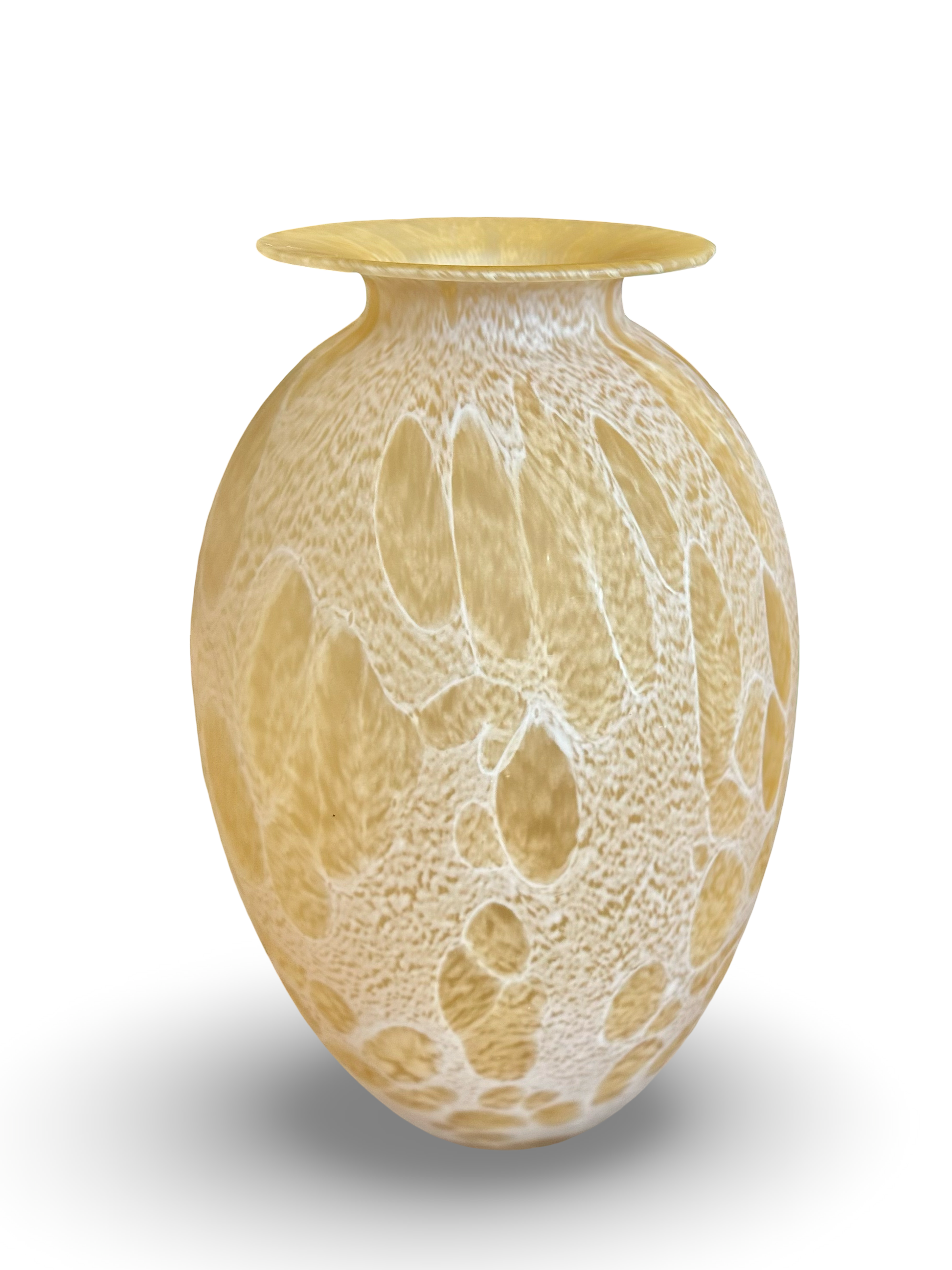 Azzurra Maestri Vetrai glass vase with vibrant blue color and elegant shape, designed by The Vault Creative.