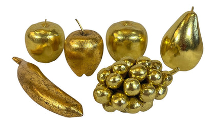 Decorative Regency Era gold fruit desk accessory by Ozmun Home, featuring detailed ornamental fruit design.