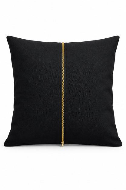 STS Leather and Canvas Throw Pillow
