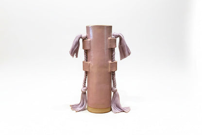 Lilac ceramic vase by Karen Tinney for The Vault Creative, showcasing a sleek, modern design with a smooth finish.