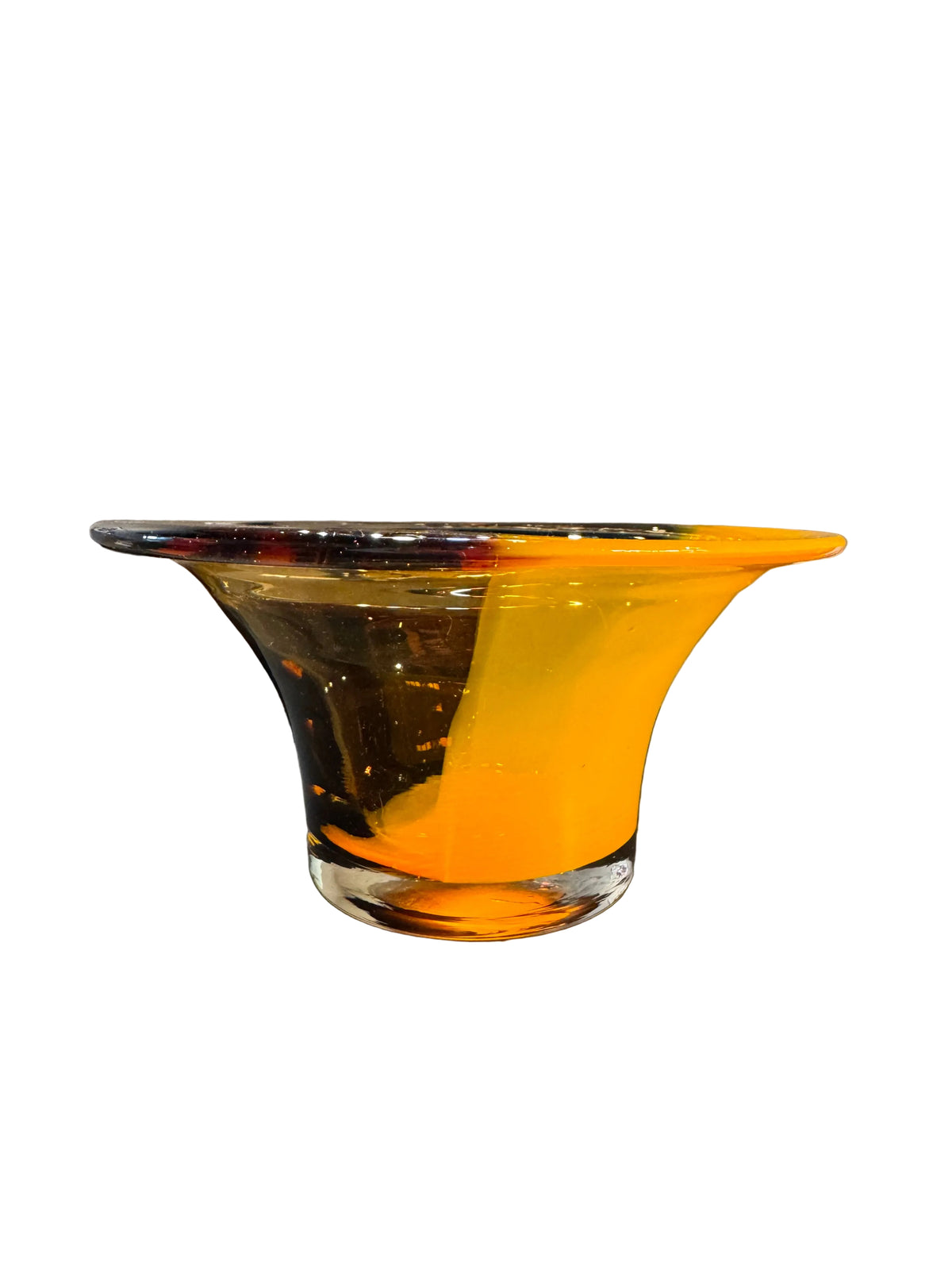 Amber & Smoke Glass Bowl