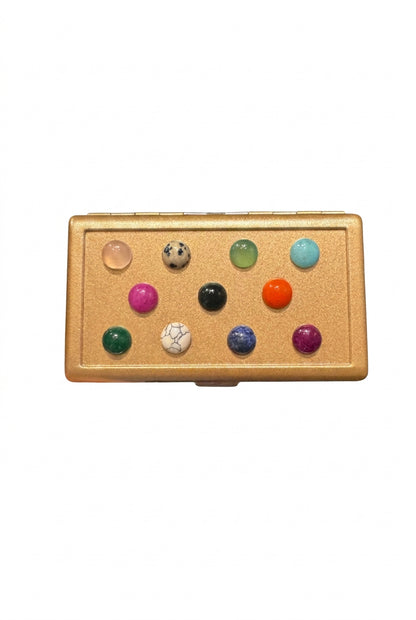 P.Grunsfeld Gold & Multi-Color Cigarette Case