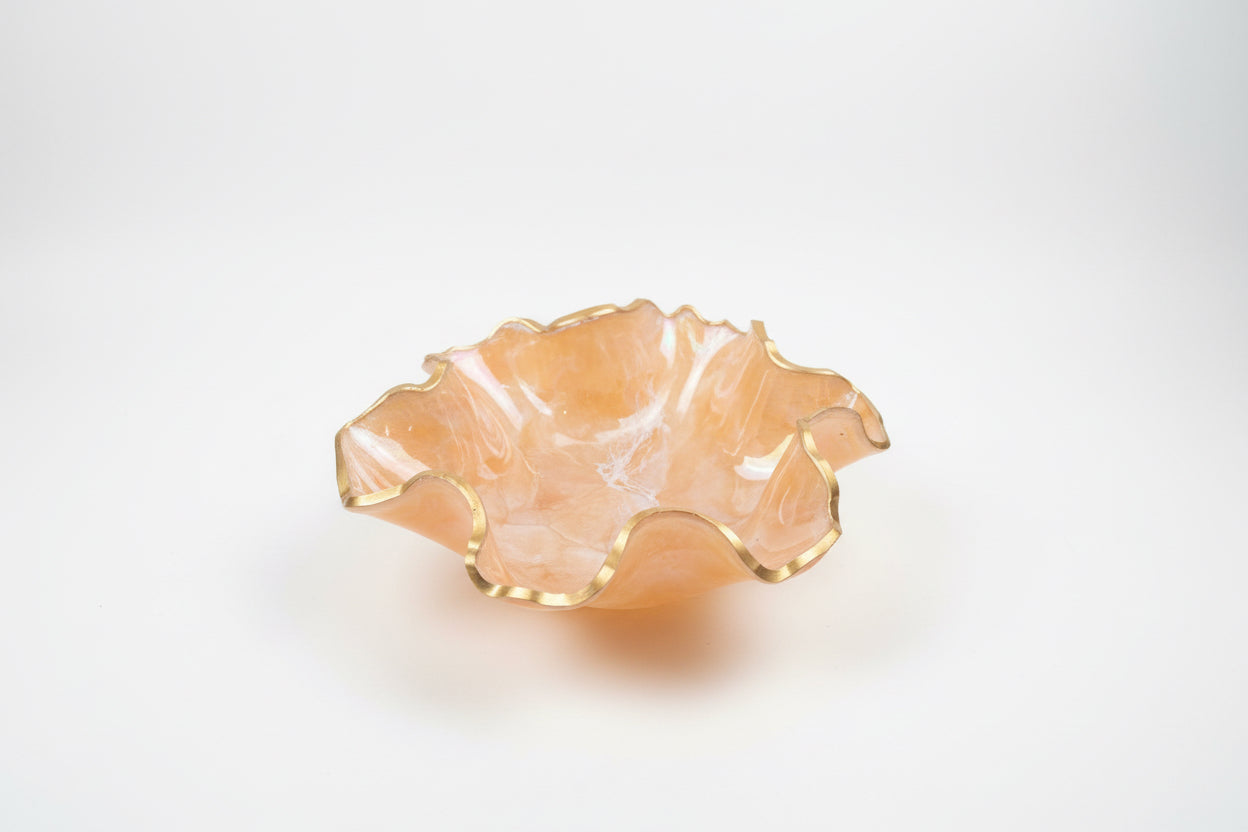 Small Champagne gemstone resin bowl by The Vault Creative, featuring a smooth, glossy surface and elegant gemstone-inspired design.