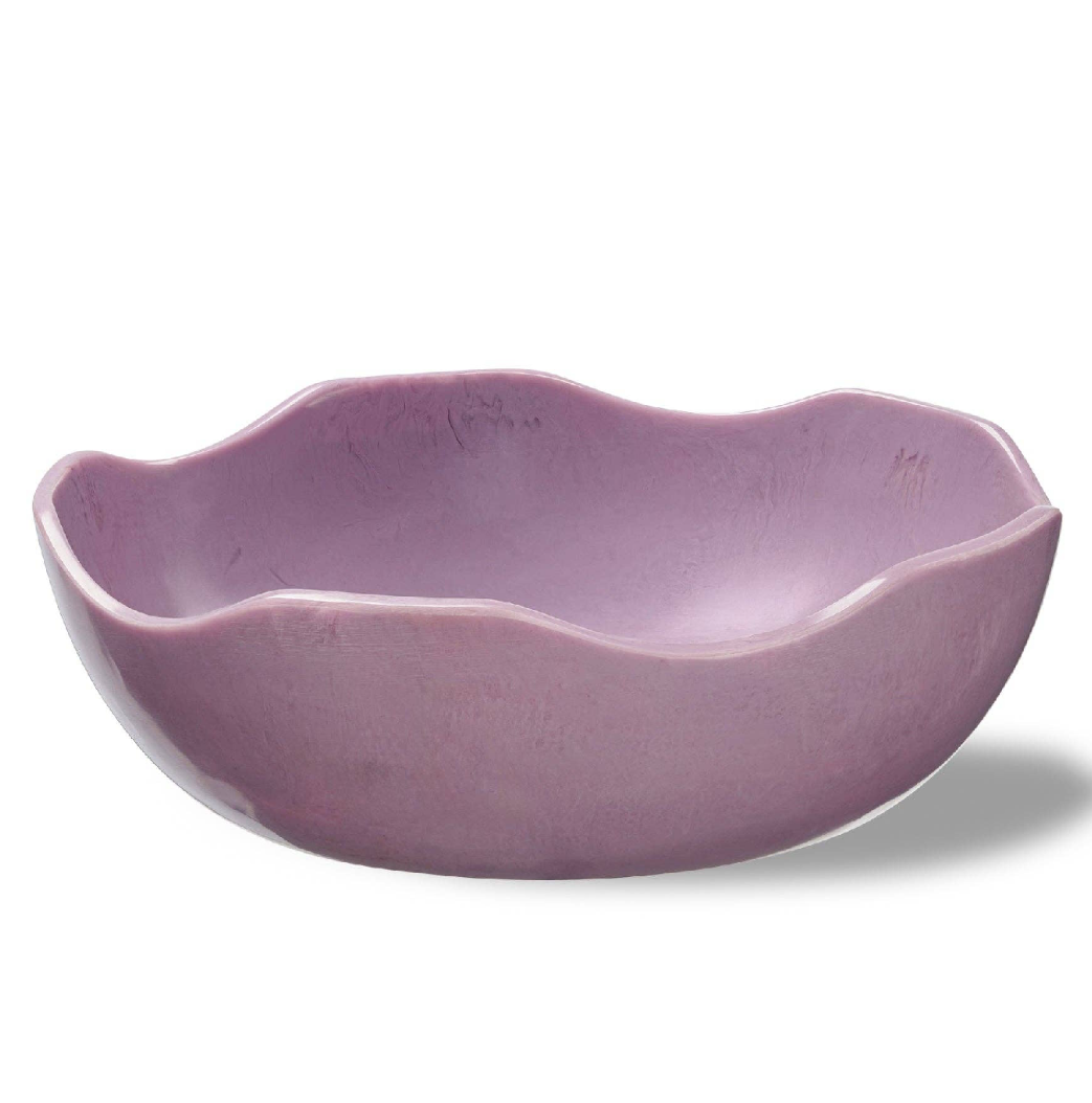 Wavy resin bowl by The Vault Creative with a smooth, undulating design and glossy finish, perfect for decorative or functional use.