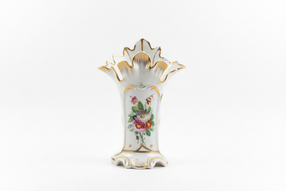 French flower vase by The Vault Creative, featuring a classic ceramic design with a narrow neck and floral pattern.