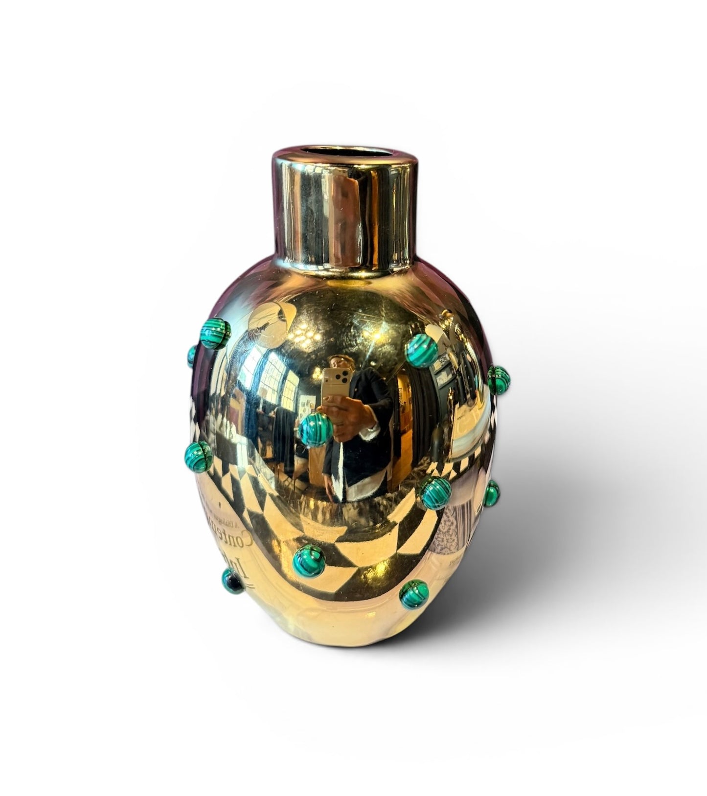 P.Grunsfeld Sam Vase by The Vault Creative, ceramic decorative vase with a unique textured design, shown on a neutral background.