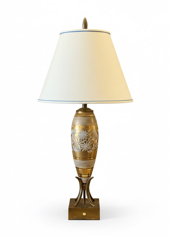 Vintage-style gold lamps from The Vault Creative, featuring retro design with elegant gold finishes and classic lamp shades.