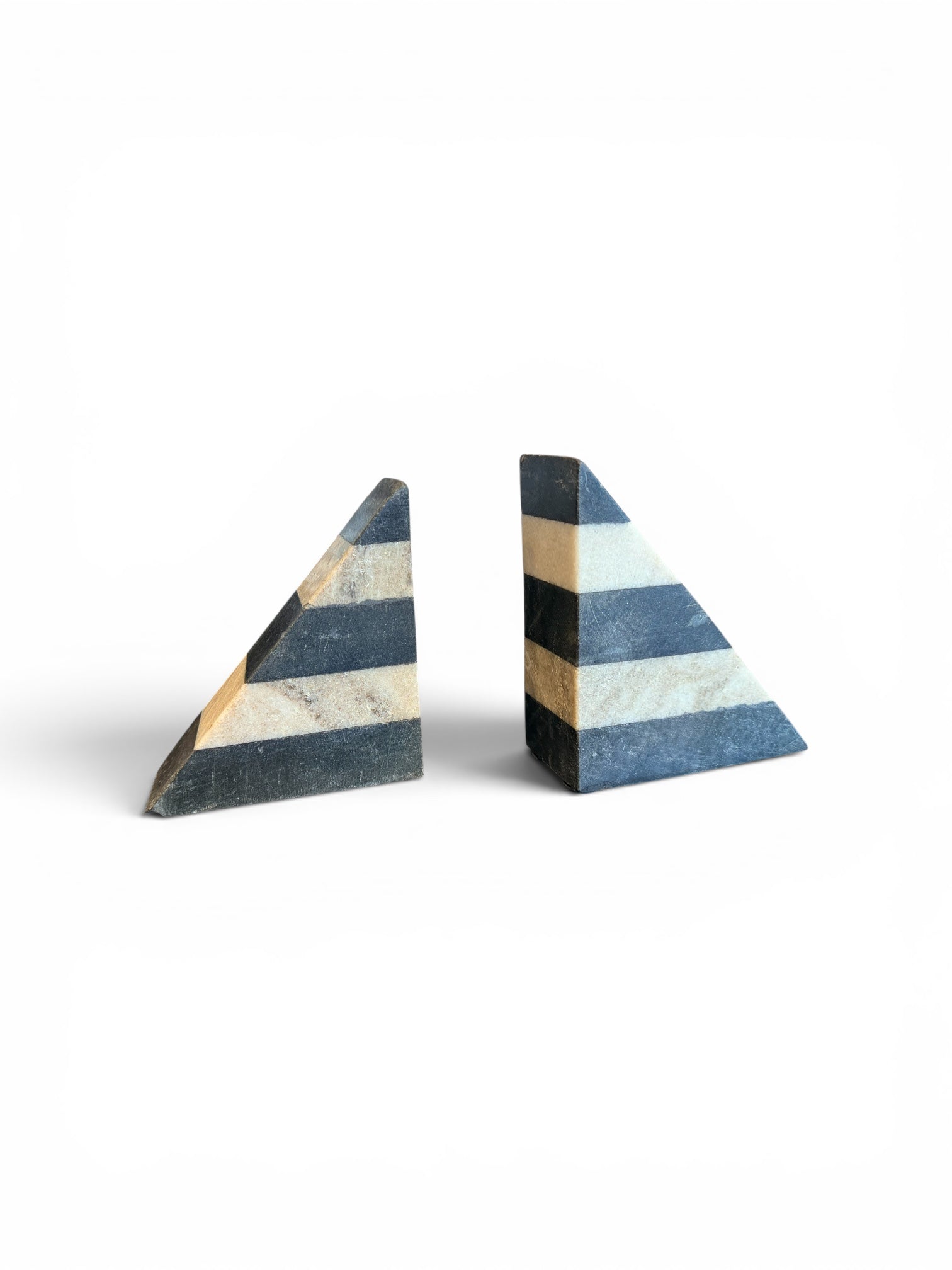 Vintage stone stripe bookends by The Vault Creative featuring classic rectangular shapes with textured stone pattern.