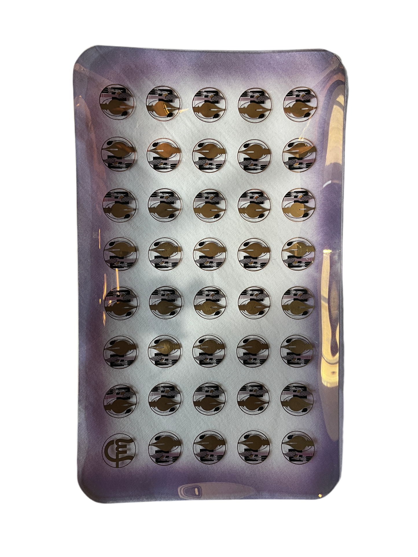 Mid century glass tray by The Vault Creative with a clear, sleek design perfect for serving or display.