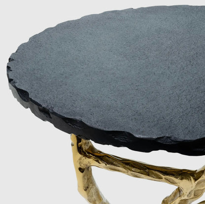 Alarine wooden table by The Vault Creative with a natural finish, showcasing a modern design with sturdy legs and smooth tabletop surface.