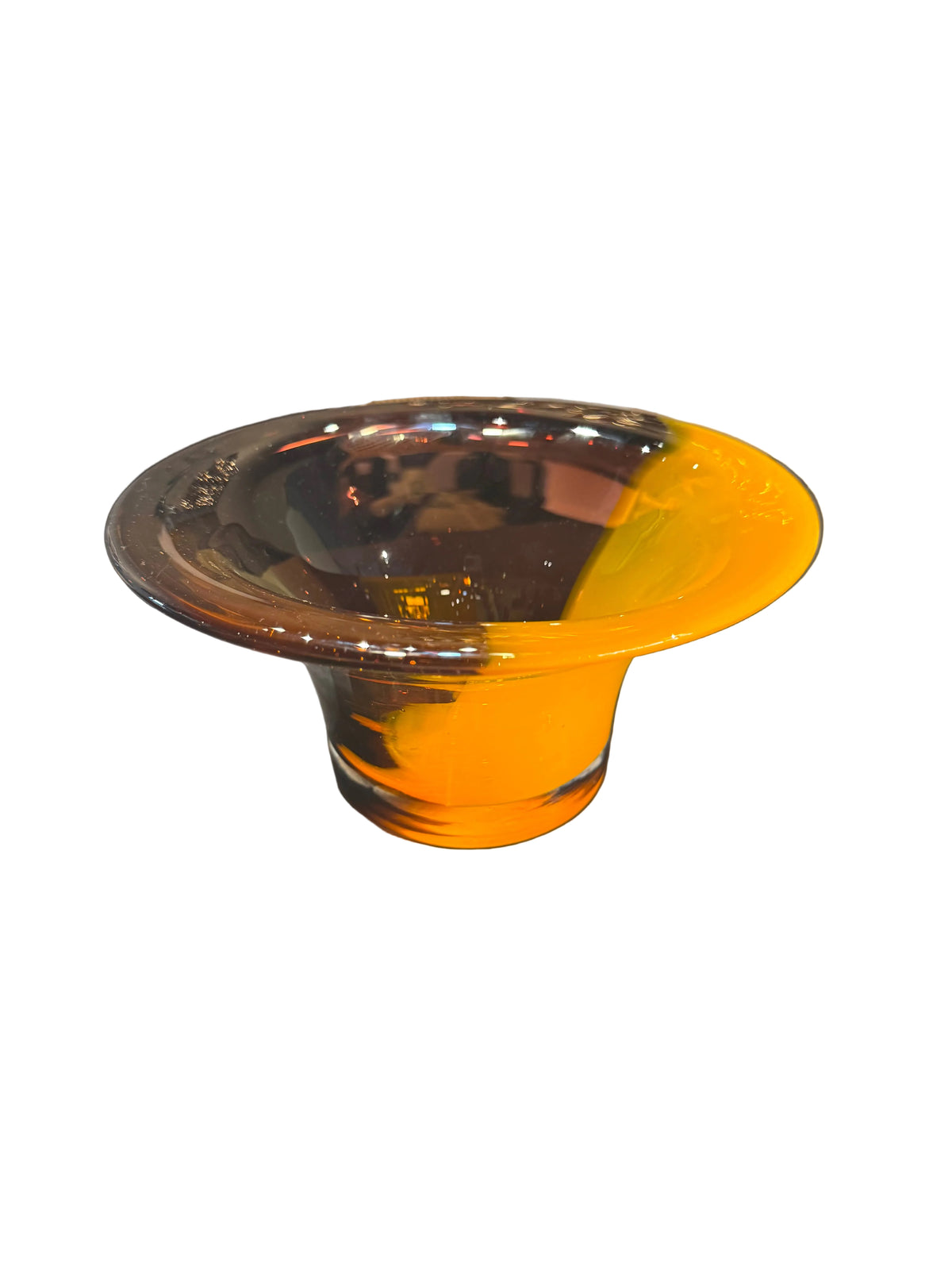 Amber & Smoke Glass Bowl