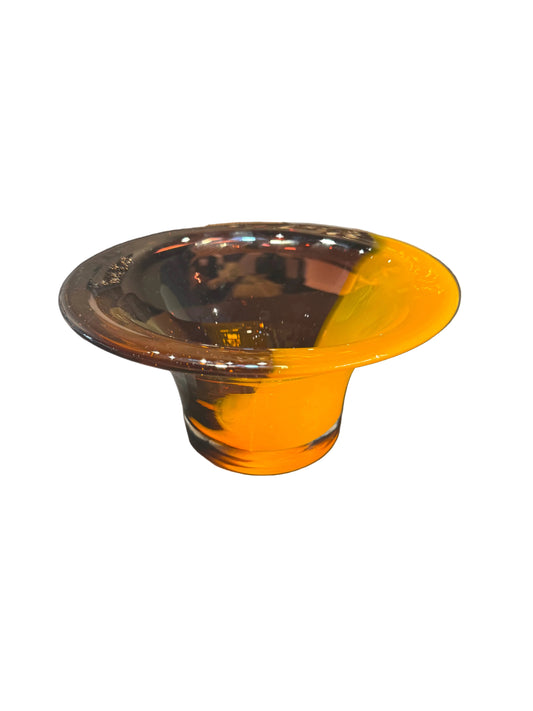 Amber & Smoke Glass Bowl