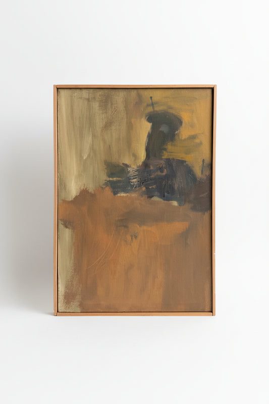Abstract French acrylic painting by Elizabeth featuring vibrant colors and textured brushstrokes on canvas.