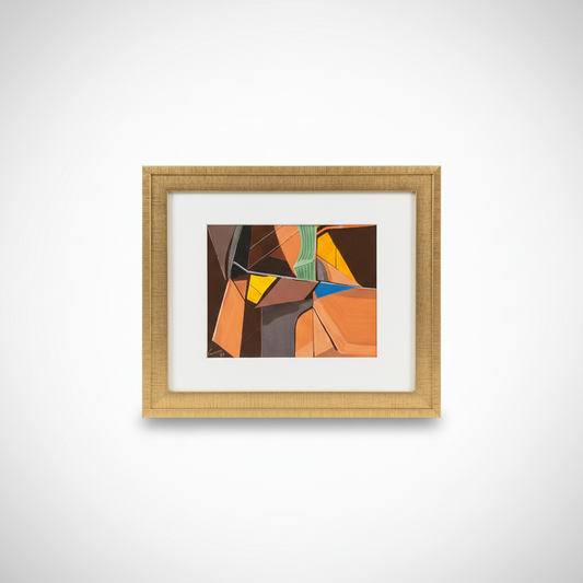French Brown Abstract ‘89 artwork by The Vault Creative, featuring a modern abstract design with warm earthy tones and bold brushstrokes.