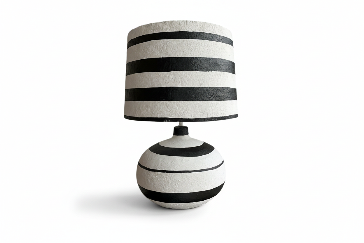 Hand-painted French table lamp by The Vault Creative, showcasing intricate floral designs and a classic ceramic base.