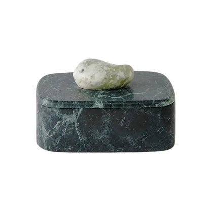 The Vault Creative Pietra Box Verde and Irish Green with intricate stone-like design and vibrant green tones.