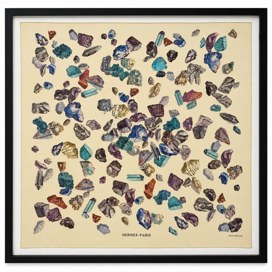 Framed Vintage Hermes Scarf
