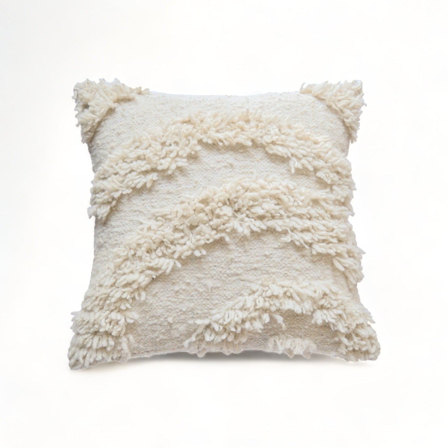 Miguel wool pillow by Diego Olivero Studio, featuring textured wool fabric in natural tones, designed by Meso Goods.