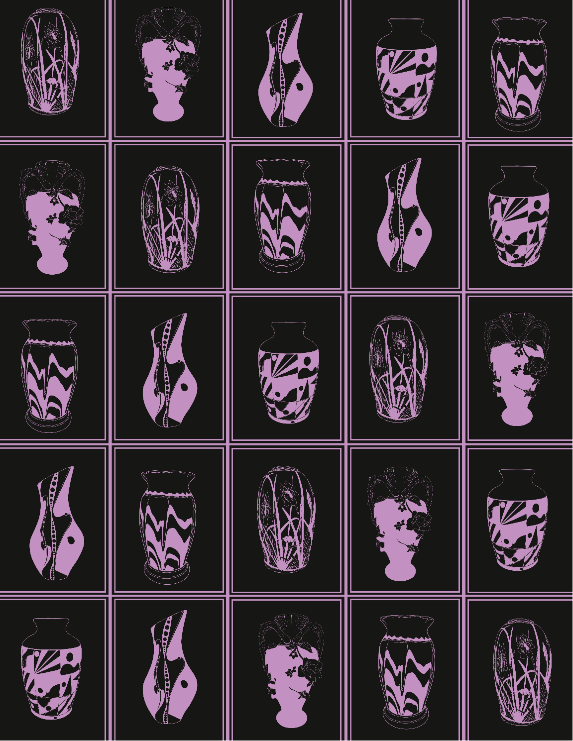 Vault Vases  - Dark Purple