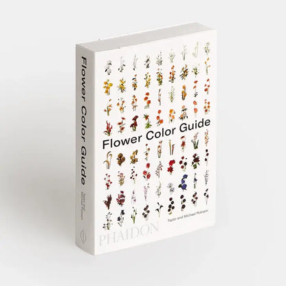 Phaidon Flower Color Guide book showing vibrant flower illustrations and color samples on a clean white background.