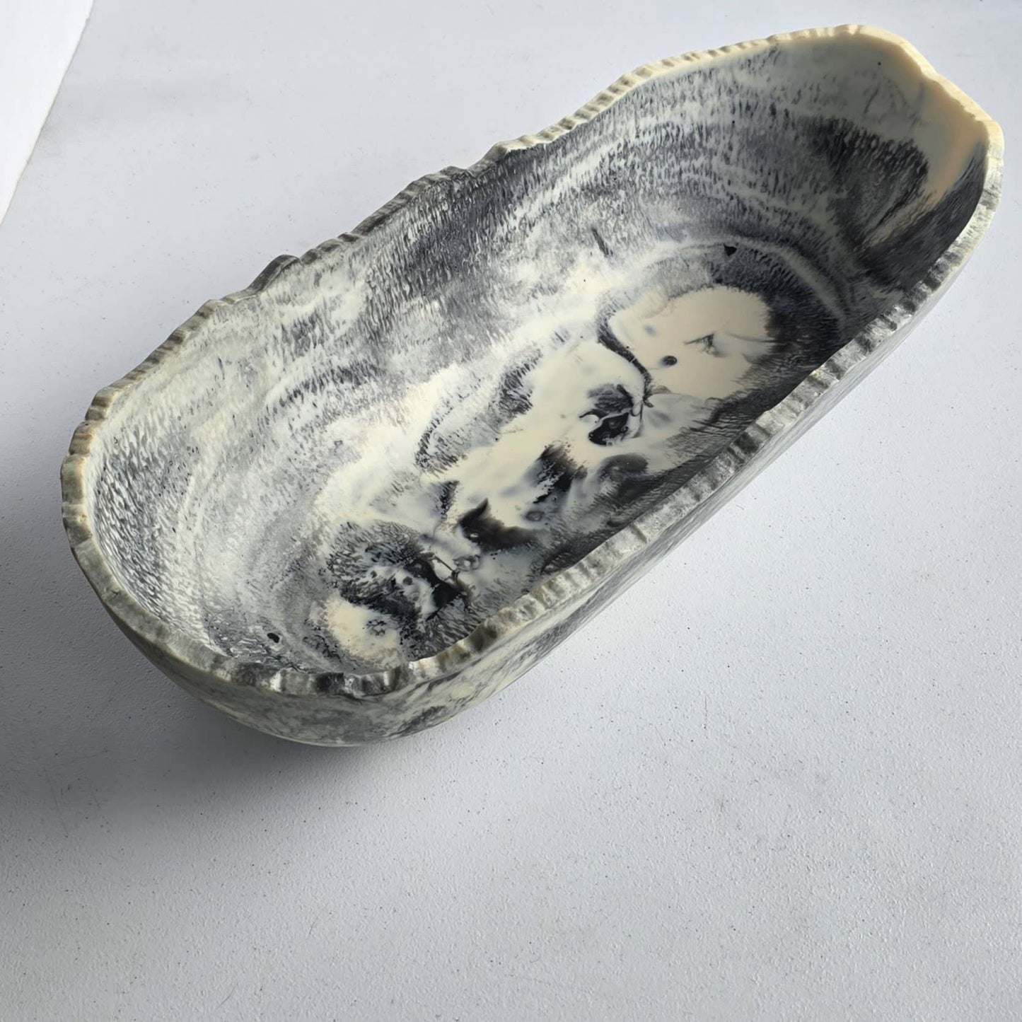 Large Resin Trough - Entryway Catchall - Decorative Bowl