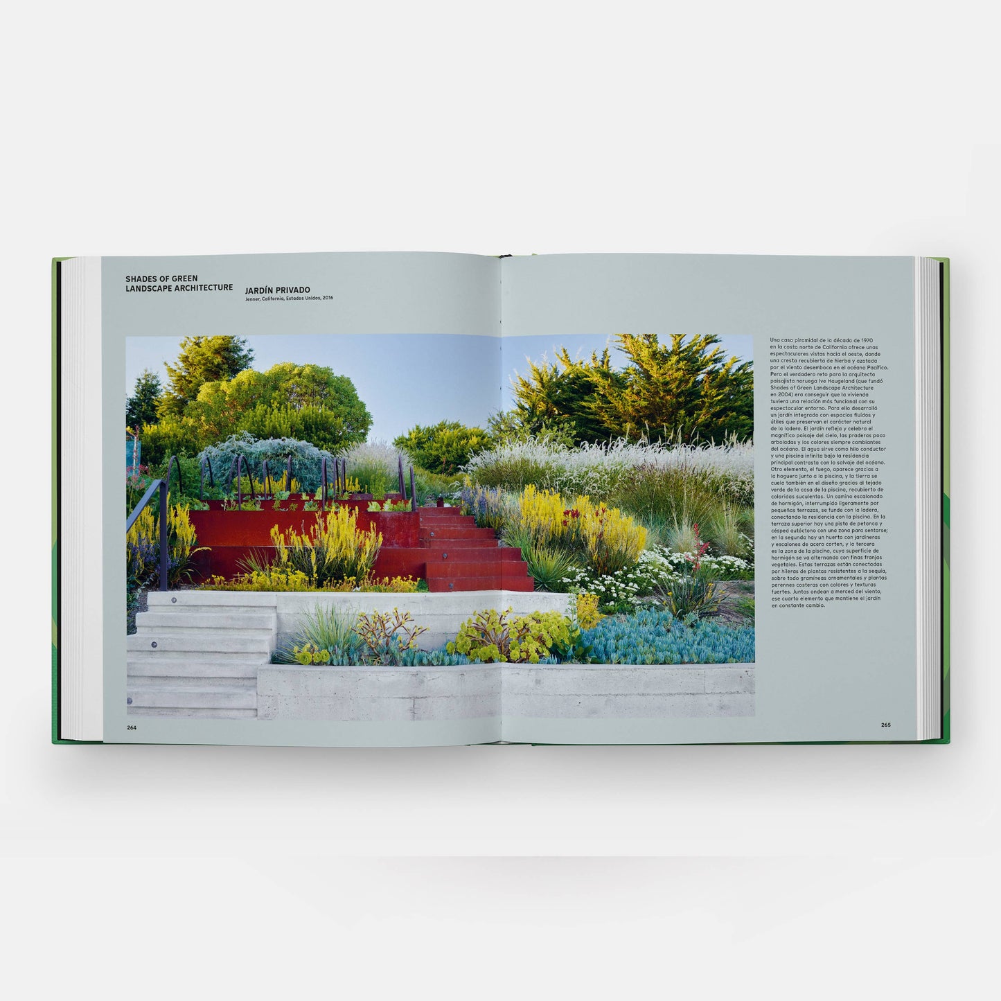 Cover of "The Contemporary Garden" book by Phaidon, featuring a lush, modern garden scene with vibrant greenery and stylish design elements.