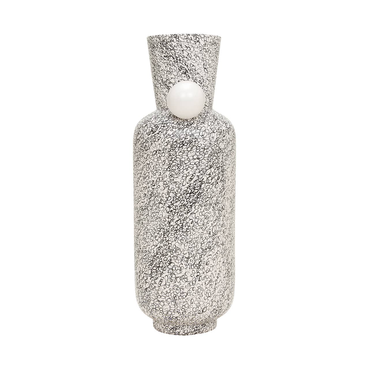 Kavana Decor Eridan Vase with a sleek, modern design in textured ceramic, suitable for displaying flowers or decorative arrangements.