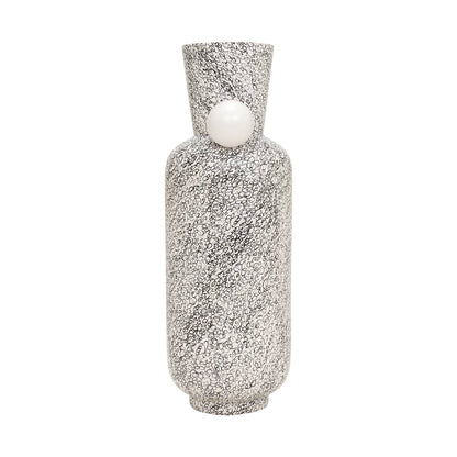 Kavana Decor Eridan Vase with a sleek, modern design in textured ceramic, suitable for displaying flowers or decorative arrangements.
