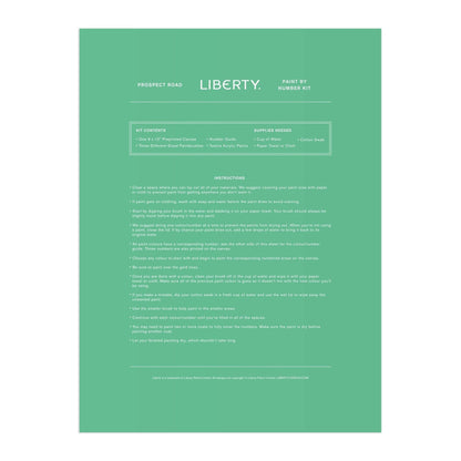 Liberty Prospect Road 9x12 paint by number kit from Chronicle Books featuring a scenic landscape design for painting.