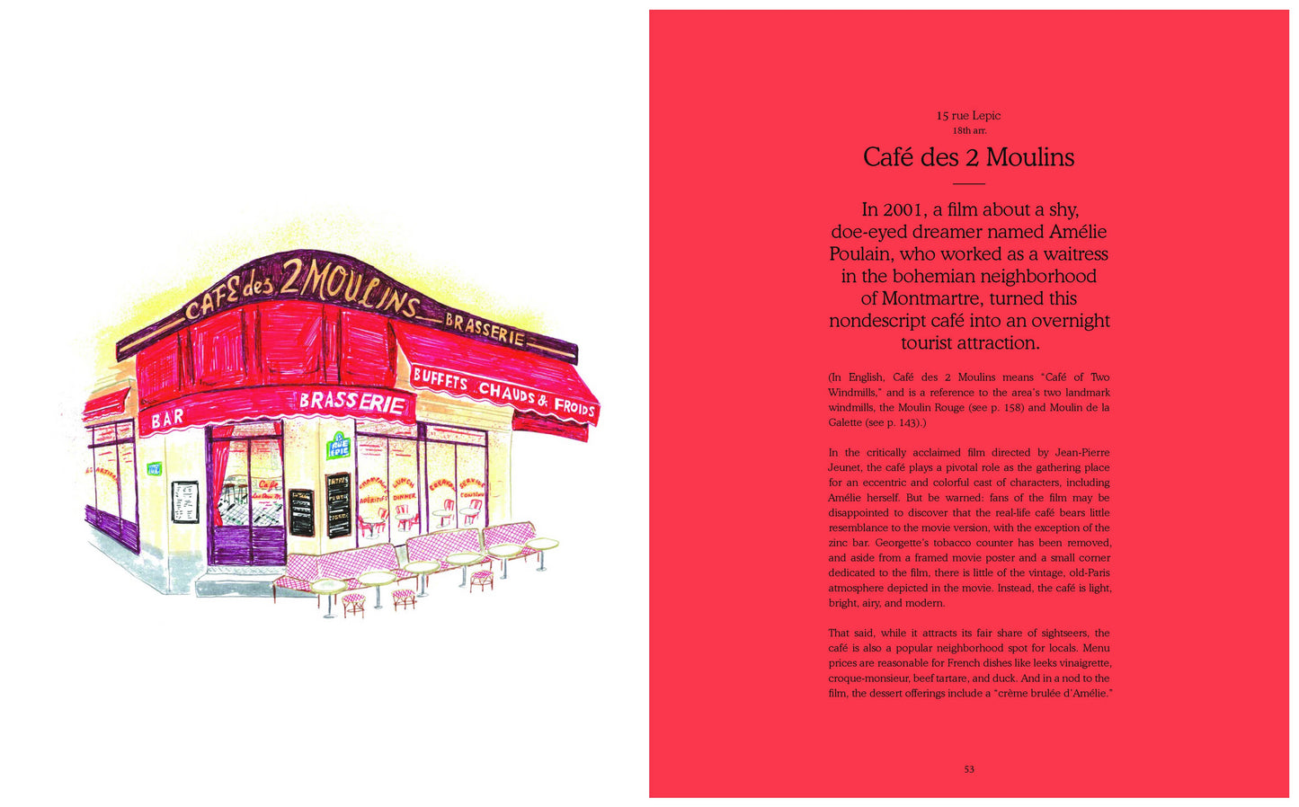 Illustration of a Paris shopfront with detailed storefronts and charming architecture from the book Paris Shopfronts by Penguin Random House LLC