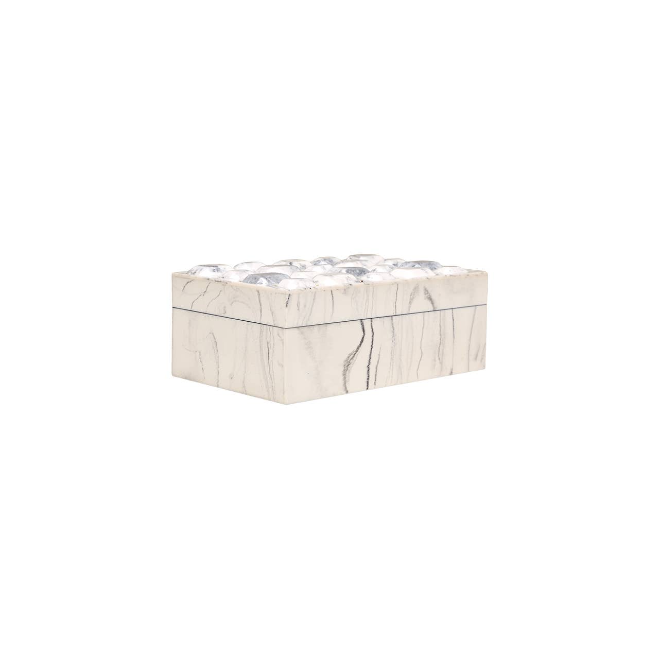 Larana Box by Kavana Decor, a decorative wooden storage box with intricate carvings and a rustic finish.