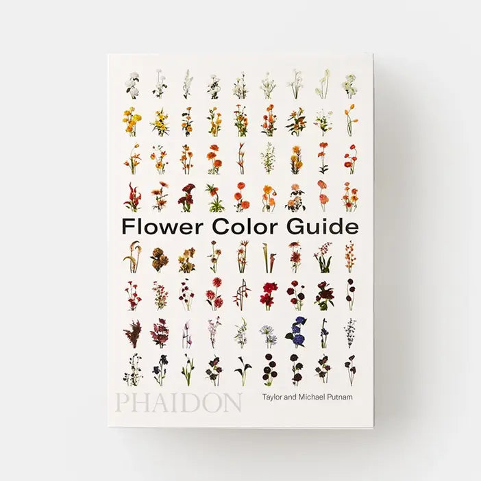 Phaidon Flower Color Guide book featuring vibrant floral illustrations and color reference pages for botanical inspiration.