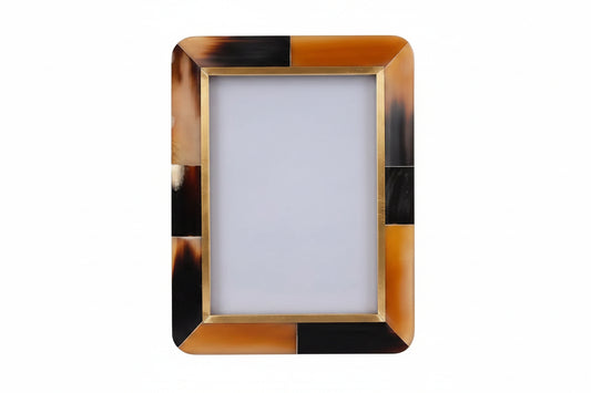 Horn & Brass Inlay Picture Frame 5” x 7”