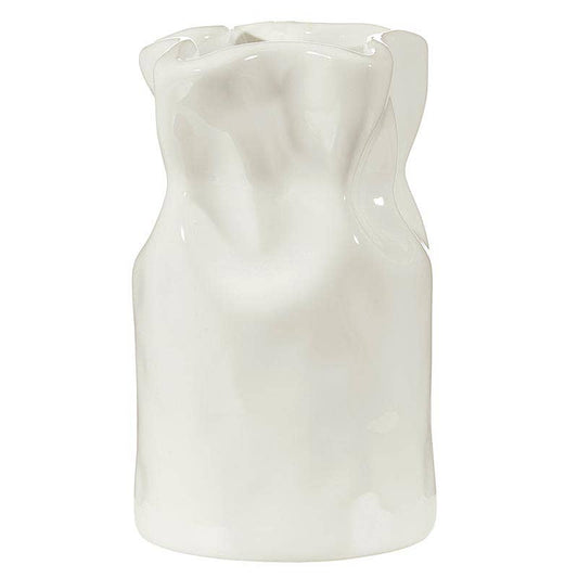 Mini cinched ceramic vase by ST x OH with a sleek, modern design and a textured ceramic finish.