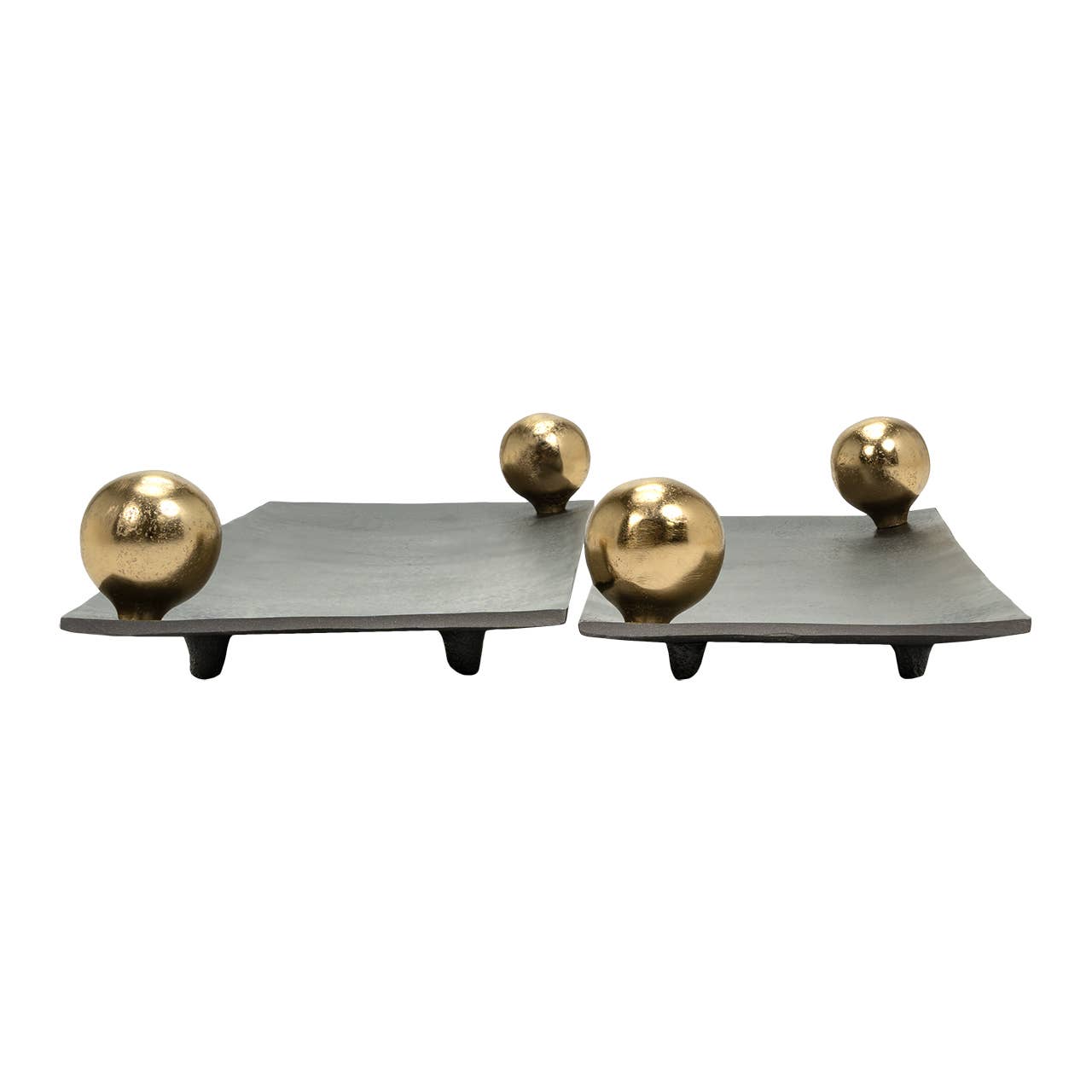 The Vault Creative Fenley Tray tabletop display with a sleek, modern design on a wooden surface.