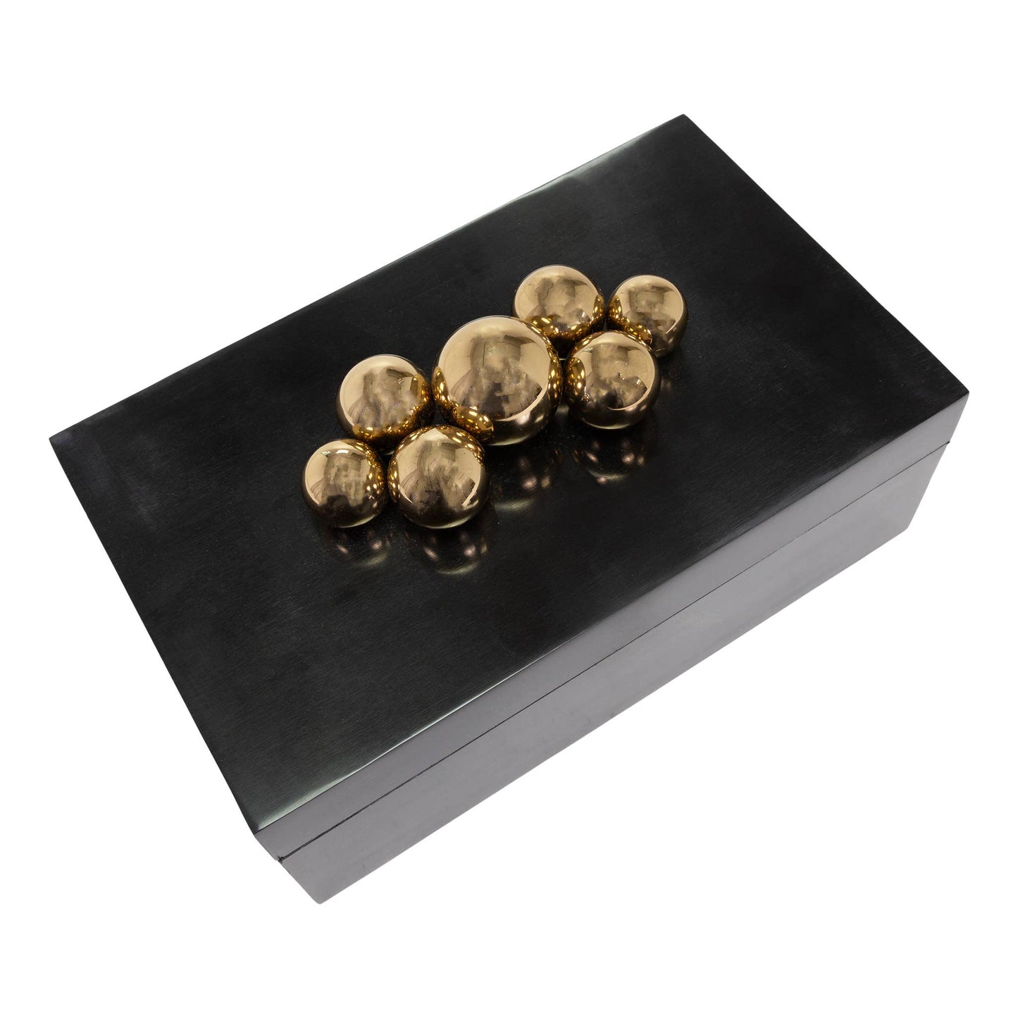 Decorative Hardin Box by ST x OH with intricate carvings and a natural wood finish, perfect for stylish storage or display.