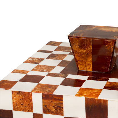Kavana Decor decorative Camiro Box with intricate design, made of wood, showcasing detailed carvings and a polished finish.
