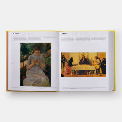 Open art book by Phaidon, Revised Edition featuring colorful illustrations and detailed artwork on glossy pages.