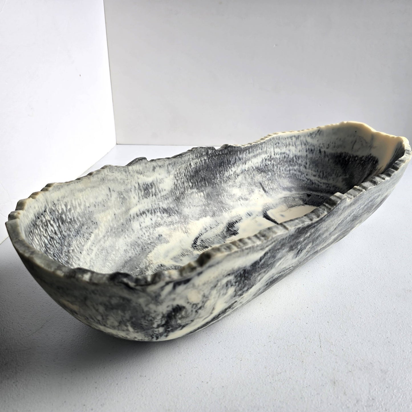 Large Resin Trough - Entryway Catchall - Decorative Bowl