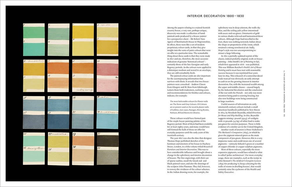 Open book showing colorful pages from "Anatomy of Color" by W. W. Norton with vibrant illustrations and detailed text.