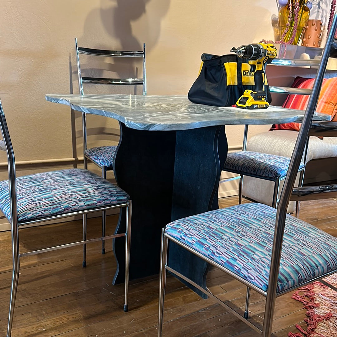 Custom Marble Cafe Table - The Vault Creative 