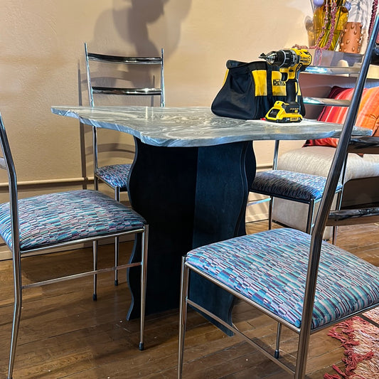 Custom Marble Cafe Table - The Vault Creative 