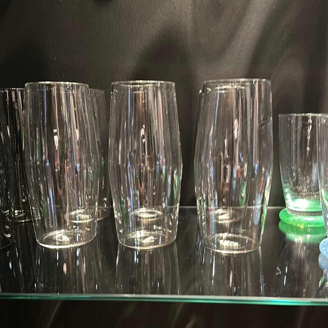 Clear set of two Century Glasses from The Vault Creative with transparent frames and classic design, perfect for everyday wear.